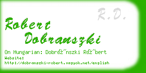 robert dobranszki business card